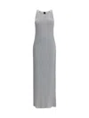 Pinko Form-fitting Grey Maxi Dress