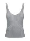Pinko Noha Canotta Tank Top In Gray