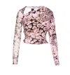 Pinko Meti Longsleeves Top In Pink