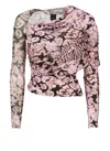 Pinko Meti Longsleeves Top In Pink