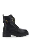 Pinko Mia 07 Leather Ankle Boots In Black