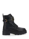 Pinko Mia 07 Leather Ankle Boots In Black