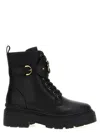 Pinko Love Birds Leather Boots In Black