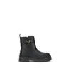 Pinko Leather Booties With Love Birds Logo In Black