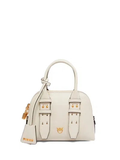 Pinko Micro Zip Bowling Bag In Sand