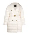 Pinko Mid-length Padded Coat In White