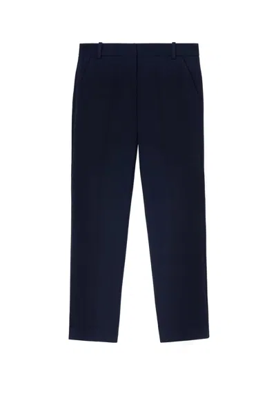 Pinko Mid-rise Blue Trousers With Tailored Fit