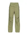 Pinko Mid-rise Cotton Cargo Pants In Green
