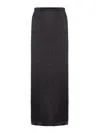 Pinko Rear-slit Maxi Skirt In Black