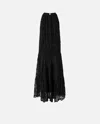 Pinko Lace Tiered Dress In Nero Limousine