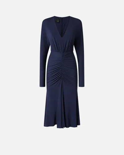 PINKO MODAL MIDI DRESS WITH V-NECK