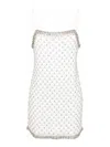 Pinko Crystal-embellished Mini Dress In White