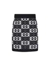 Pinko Jacquard Knit Mini Skirt In Black