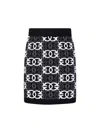 Pinko Jacquard Knit Mini Skirt In White