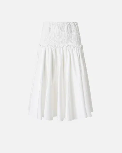 Pinko - Midi Skirt With Elasticated Band - M In White