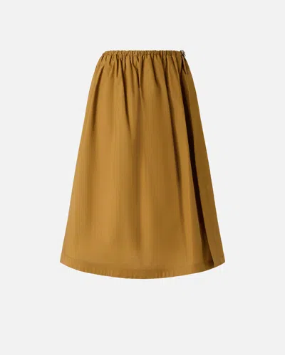 Pinko - Midi Skirt With Slit And Texan Buckle - 48 In Brown