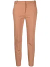 Pinko Milano Slim-cut Trousers In Braun