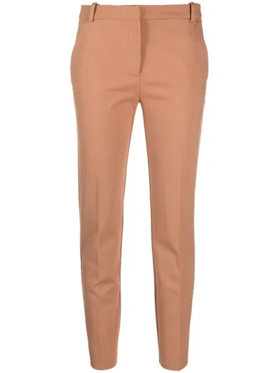 Pinko Milano Slim-cut Trousers In Braun
