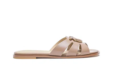 Pinko Flat Shoes Brown In Nude