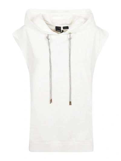 Pinko Minerva Washed Sweatshirt In Cream