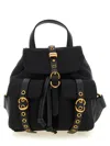 Pinko City Backpack Adjustable Straps Front Pockets Handle In Black
