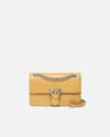 Pinko Mini Bag In Wrinkled Calfskin With Chevron Pattern