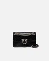 Pinko Mini Bag In Wrinkled Calfskin With Chevron Pattern