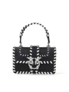 Pinko Structured Black Bag With Clean Lines In Multi