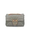 Pinko Quilted Leather Shoulder Bag With Bird Motif Clasp