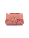Pinko Mini Handbag With Quilted Nappa And Gold-tone Details In Pink