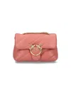 Pinko Mini Handbag With Quilted Nappa And Gold-tone Details In Pink