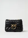 Pinko Love Bag Puff Butterfly Mini Nappa Leather Crossbody Bag In Black