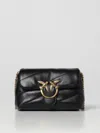 Pinko Baby Love Puff Maxi Quilt Leather Crossbody Bag In Black