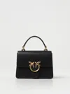 Pinko Love One Fold-over Tote Bag In 黑色