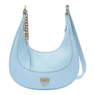 Pinko 'mini Brioche Bag Hobo' Handbag In Blue