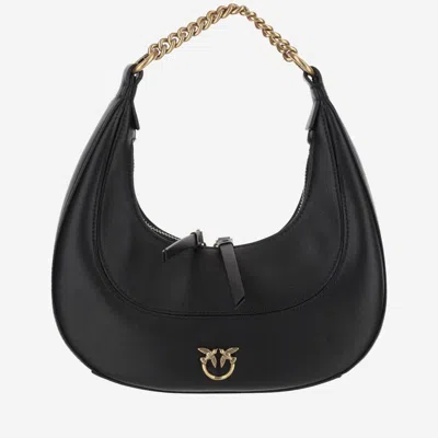 Pinko Mini Brioche Hobo Bag In Black