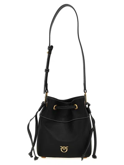 Pinko Mini Bucket Bag In Black