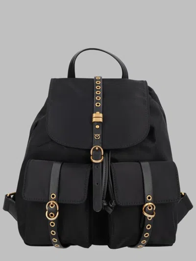 Pinko Mini Chic Backpack In Black