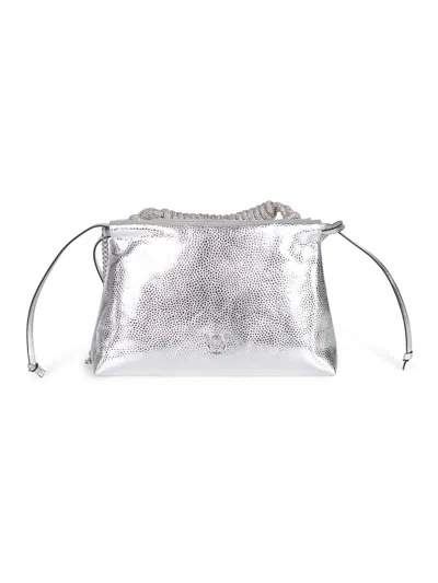 Pinko 'mini Clutch' Purse In Silver