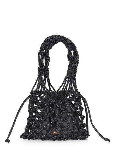 Pinko "mini Crystal" Bag In Black