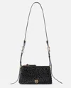 Pinko Mini Double Bag Fully Rhinestoned Shoulder Bag