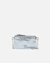 Pinko Mini Double Bag In Laminated Leather