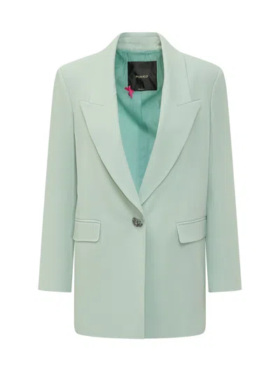 Pinko Mini Double Layer Jacket In Verde Salvia