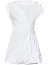Pinko Short Shirt Dress With Crisscross In White