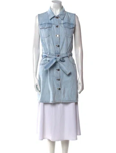 Pre-owned Pinko Mini Dress In Blue