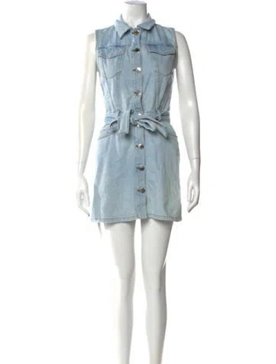 Pre-owned Pinko Mini Dress In Blue