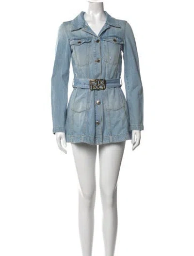 Pre-owned Pinko Mini Dress In Blue