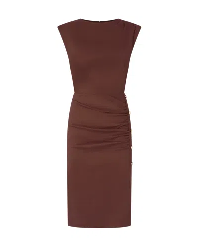 Pinko Mini Dress For Women - Earthy Floral Design In Brown