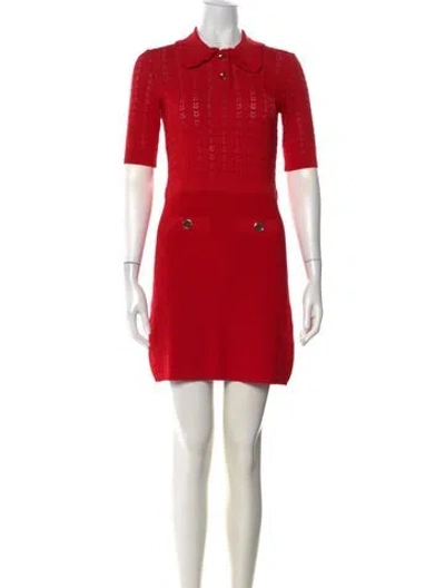 Pre-owned Pinko Mini Dress In Red