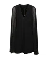 Pinko Mini Dress With Cloak Effect In Black
